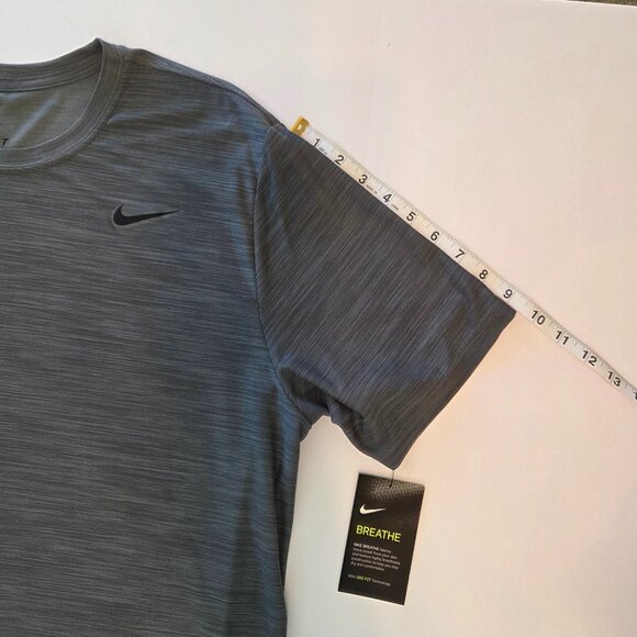 NWT - Nike Dri-FIT Breathe Training T-Shirt XL Charcoal Gray - Picture 7 of 9